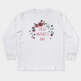 First Mother's Day Kids Long Sleeve T-Shirt